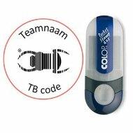 Log stempel TB - pocket 25 mm rond met teamnaam Log stempel TB - pocket 25 mm rond met teamnaam
