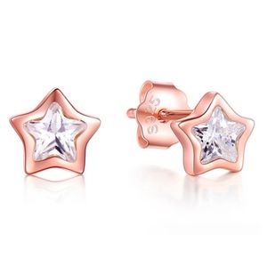 Cilla jewels dames oorknoppen 925 Zilver Zirkonia Stars Rose