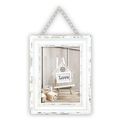 Zep Fotolijstje - wit met ophangketting - hout - foto 13 x 18 cm