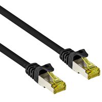 Cat 7 - S/FTP - Netwerkkabel - Patchkabel - Afgeschermd - 10 Gbps - 50 meter – Zwart - Allteq - thumbnail