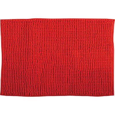 MSV Badkamerkleedje/badmat tapijt - voor op de vloer - rood - 50 x 80 cm