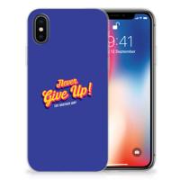 Apple iPhone X | Xs | Siliconen hoesje | met naam Never Give Up