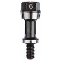 Spantang met spanmoer, 6 mm, geschikt voor GGS 16 Bosch Accessories 1608570043 Diameter 6 mm