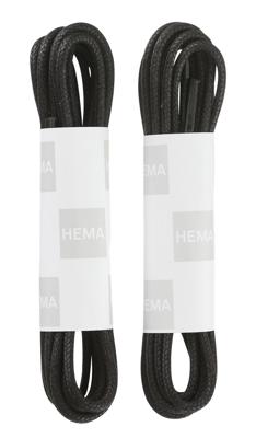 HEMA Schoenveters fijn 75 cm - 2 paar (zwart)