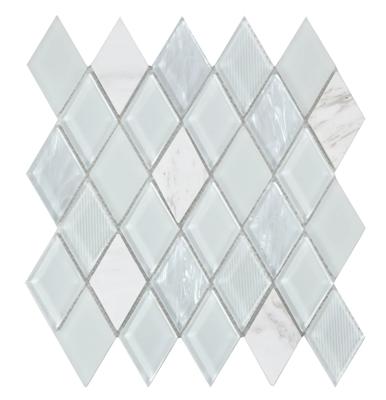 Mozaïek tegels Juweel Wit 26x29,7 - Ruit Wandtegels Glas