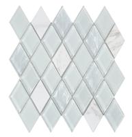 Mozaïek tegels Juweel Wit 26x29,7 - Ruit Wandtegels Glas