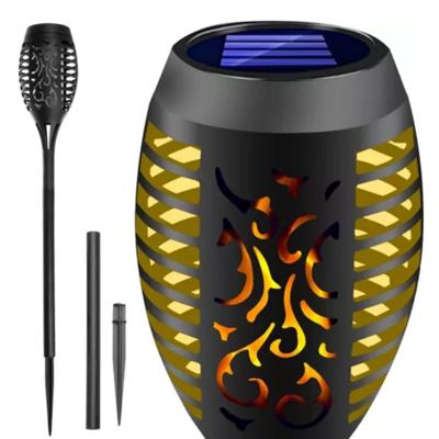 Gardlov Tuinlamp - solar - led licht - H51 cm - zwart - natuurlijke vlam