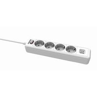 Philips 4-voudige Stekkerdoos - SPN3042WA/10- 230V - Wit - met USB - thumbnail