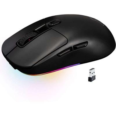 Competitieve gamingmuis - Bedraad of draadloos - The G-Lab - KULT-TITAN - RGB - 12000 DPI - Zwart