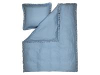 LIVARNO Satijnen dekbedovertrek 140 x 200 cm (Blauw)