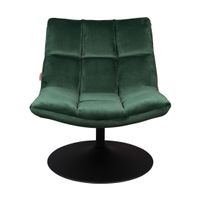 Dutchbone Bar fauteuil Velvet Green - thumbnail