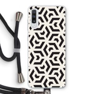 Crazy pattern: Samsung Galaxy A70 Transparant Hoesje met koord