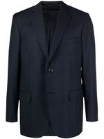 Brioni blazer cintré à simple boutonnage - Bleu