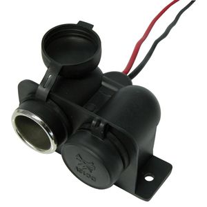Contactdoos 2-weg 12/24V waterdicht opbouw 0523483