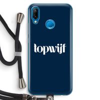 Topwijf Navy: Huawei P20 Lite Transparant Hoesje met koord