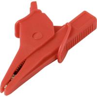 VOLTCRAFT MSK-135 Krokodillenklem Steekaansluiting 4 mm CAT IV 600 V, CAT III 1000 V Rood