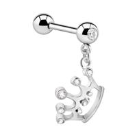 Jeweled Barbell with Charm Chirurgisch staal 316L / Belegde messing Barbells