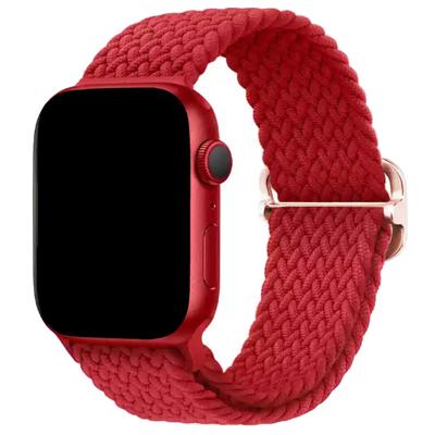 Apple Watch Bandje Weavy - Nylon - Rood - 44, 45, 46 & 49mm Apple Watch Bandje Weavy - Nylon - Rood - 44, 45, 46 & 49mm