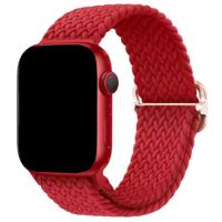 Apple Watch Bandje Weavy - Nylon - Rood - 44, 45, 46 & 49mm