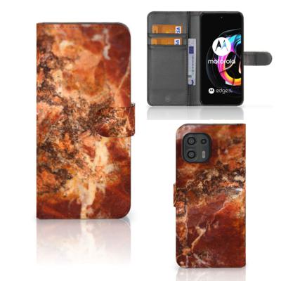 Motorola Edge 20 Lite | Bookcase | Marmer Bruin