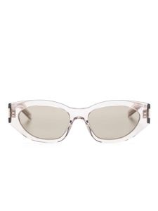 Saint Laurent Eyewear lunettes de soleil Bold Geo à monture ovale - Tons neutres