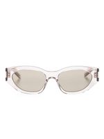 Saint Laurent Eyewear lunettes de soleil Bold Geo à monture ovale - Tons neutres