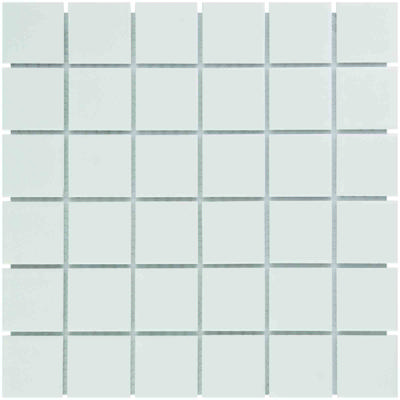 The Mosaic Factory Barcelona Mozaiek Tegel Vierkant - Extra Wit Porselein Geglazuurd 309x309 mm