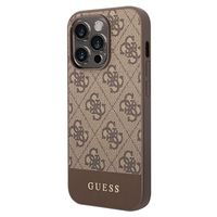 Guess 4G Stripe iPhone 14 Pro Max Hybride Hoesje - Bruin - thumbnail