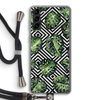 Geometrische jungle: Samsung Galaxy S21 Plus Transparant Hoesje met koord
