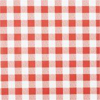 Wasdoek, ruit, B: 140 cm, rood, wit, 20 m/ 1 rol