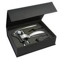 Luxe wijnopener set - RVS - 3-delig - cadeauset - kurkentrekker/flessenopener