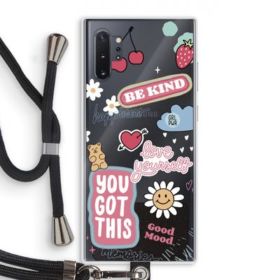Positivity: Samsung Galaxy Note 10 Plus Transparant Hoesje met koord