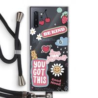 Positivity: Samsung Galaxy Note 10 Plus Transparant Hoesje met koord