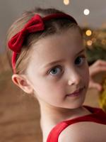 Set met fluwelen haarband en scrunchie rood