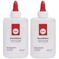 Rayher Hobby knutsel lijm - 2x - flacon van 125 gram - witte lijm - geschikt voor alles