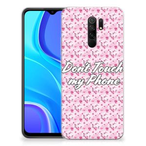 Xiaomi Redmi 9 Silicone-hoesje Flowers Pink DTMP