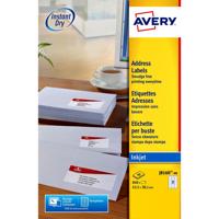 Etiket avery j8160-25 63.5x38.1mm wit 525stuks