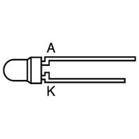 Kingbright L934EC Bedrade LED Rood Rond 3 mm 20 mcd 50 ° 20 mA 2 V