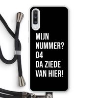 Da ziede van hier - Zwart: Samsung Galaxy A70 Transparant Hoesje met koord