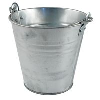 Zinken emmer/bloempot/plantenpot 10 liter   - - thumbnail