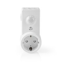 Nedis PIRWI10WT Bewegingsmelder Schuko Type F Instelbare Vertragingstijd, Omgevingslicht En Lichtgevoeligheid