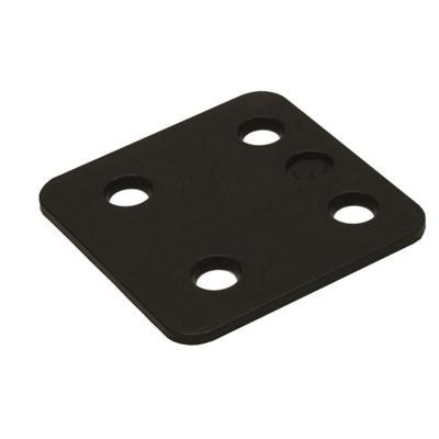 Gebr. Bodegraven drukplaten - zonder sleuf - 3 mm - kunststof - zwart - 240 st
