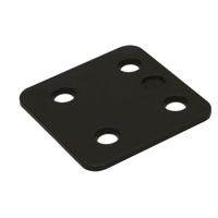 Gebr. Bodegraven drukplaten - zonder sleuf - 3 mm - kunststof - zwart - 240 st