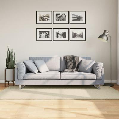 VidaXL Vloerkleed huarte laagpolig zacht wasbaar 100x200 cm crème