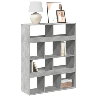Boekenkast 100x33x125,5 cm bewerkt hout betongrijs