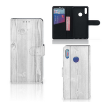 Huawei Y7 Pro | Y7 Prime (2019) Book Style Case White Wood - thumbnail