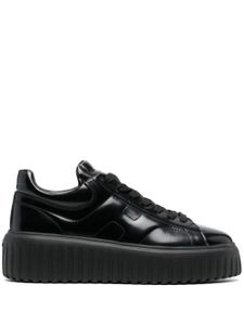 Hogan baskets à logo embossé - Noir