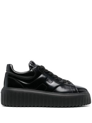 Hogan baskets à logo embossé - Noir