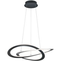 Stijlvolle LED Hanglamp 52W - Warm Wit 3000K - Dimbaar - Rond Antraciet