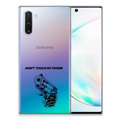 Samsung Galaxy Note 10 Silicone-hoesje Gun Don't Touch My Phone Samsung Galaxy Note 10 Silicone-hoesje Gun Don't Touch My Phone